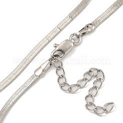 Flache Schlangenkettenhalsketten aus Messing für Damen&nbsp;NJEW-U011-06P