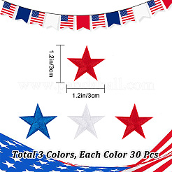 90pcs 3 Farben computergesteuertes Sticktuch Aufbügeln / Aufnähen aufnähen&nbsp;DIY-GF0006-50