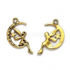 Pendentifs en alliage de style tibétain&nbsp;TIBEP-MSMC020-AG