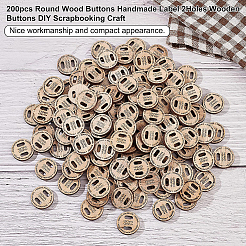 Anhänger aus ungefärbtem Holz&nbsp;WOOD-BC0001-05