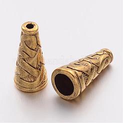Tibetischen Stil Legierung Perle Kegel&nbsp;TIBEB-00821-AG-NR