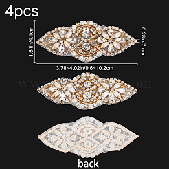 Cabochons aus Legierungsglas mit Strassen&nbsp;DIY-WH0265-46G