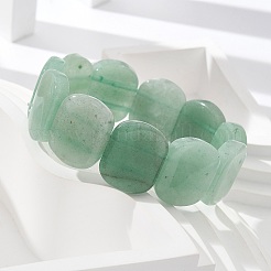 Bracelets extensibles en perles de verre faites à la main pour hommes et femmes&nbsp;BJEW-G738-01B-08