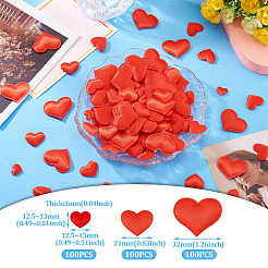300 pièce de 3 styles de confettis en forme de cœur en éponge polyester&nbsp;DIY-TA0012-61