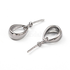 Messing Tasse Perle Heringe Kautionen Pin Anhänger&nbsp;X-KK-M156-02P-NR