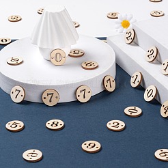 100pcs 10 Arten unfertiges natürliches Pappelholz verbindet Steckverbinder&nbsp;WOOD-LS0001-04