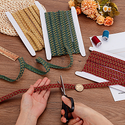 3 Farben geflochtenes Spitzenband aus Polyester für Vorhang-Sofa-Dekoration&nbsp;OCOR-GA0002-46