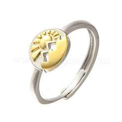 Bagues réglables en laiton pour femmes&nbsp;RJEW-R005-04G