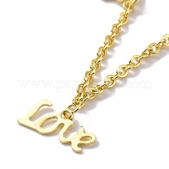 Bracciale con ciondoli in acciaio inossidabile 201 con albero&nbsp;BJEW-C019-26G