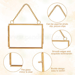 Marco de fotos colgante de pared rectangular de vidrio&nbsp;AJEW-WH0314-470B