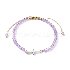 Kreuzgliederarmband aus Legierung im tibetischen Stil&nbsp;BJEW-JB10060