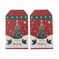 Tarjetas de exhibición del cordón del papel de Kraft del tema de la Navidad del rectángulo&nbsp;CDIS-K003-02B