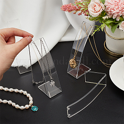 Soportes de exhibición de collar de acrílico transparente&nbsp;LS-NDIS-WH0006-10