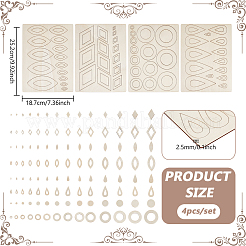 Kinder DIY Sperrholz markiert Punkt Mandala Malerei&nbsp;AJEW-WH0596-404A