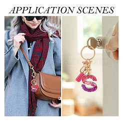 Porte-clés papillon en résine et alliage&nbsp;KEYC-TADJ0002-02G-S