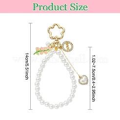 Décorations de pendentif en perles en plastique abs&nbsp;HJEW-YW00458