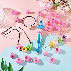 50 Stück 5 Stile UV-Beschichtung undurchsichtige Acrylperlen&nbsp;PACR-TA0001-31H