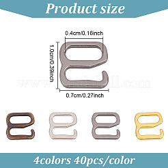 160 pz 4 fibbie di regolazione per cinturini per biancheria intima in ferro colorate&nbsp;FIND-GO0002-42