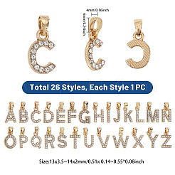 26 Stück Legierung mit Kristall-Strass-Anhängern&nbsp;PALLOY-CA00042