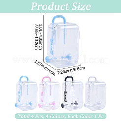 4 stücke 4 farben gepäck fällen transparent kunststoff süßigkeiten geschenk lagerung boxen&nbsp;CON-CN0001-09