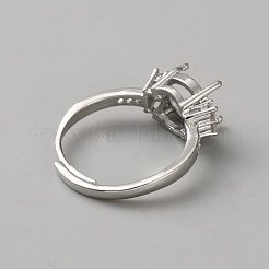 Composants de bagues réglables en laiton et strass&nbsp;KK-WH0044-211A