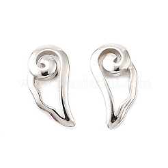 925 Sterling Silber Ohrstecker&nbsp;EJEW-P305-02F-P