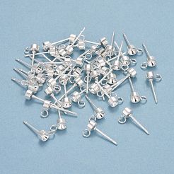 Componenti per orecchini a bottone in acciaio inossidabile 304&nbsp;STAS-H410-04S-C