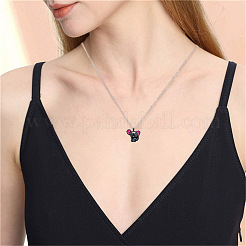 Collane con ciondolo a forma di axolotl in lega smaltata rosa intenso per donna&nbsp;FS-WGED7AD-01