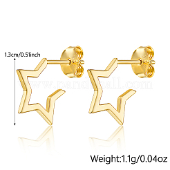 Boucles d'oreilles puces en forme d'étoile argentée&nbsp;UU1378-1
