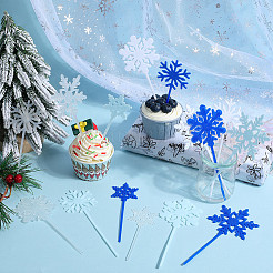 12 ensemble de décorations de gâteaux de Noël en plastique&nbsp;AJEW-SC0003-45B