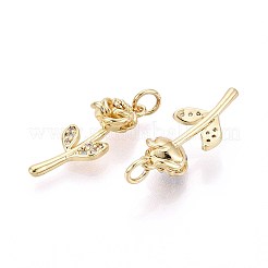Colgante micropavé cubic zirconia de latón&nbsp;KK-T071-123G