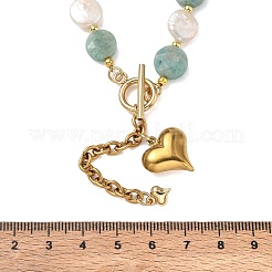Colliers de perles en amazonite naturelle et perles keshi pour femmes&nbsp;NJEW-JN06666