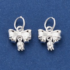 925 lazo de plata de ley con dijes de flores&nbsp;STER-P071-10S