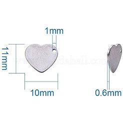 Handgemachte Geschenkideen zum Valentinstag 304 Edelstahl-Stanz-Leeranhänger&nbsp;STAS-PH0010-20