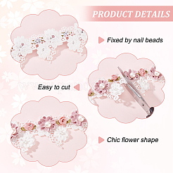 Bordure en dentelle de polyester brodée&nbsp;DIY-WH0292-80