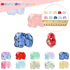 60 Stück 10 Farben sprühlackierte Glasperlen&nbsp;GLAA-FS0002-05