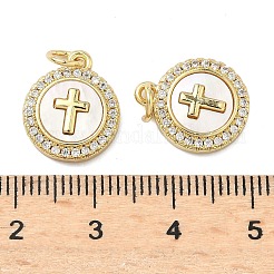 Colgante micropavé cubic zirconia de latón&nbsp;KK-A282-01G-03