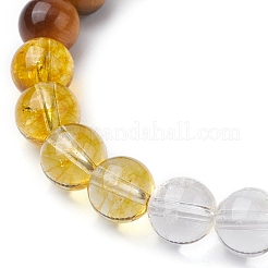 Stretch-Armbänder aus natürlichem Quarzkristall&nbsp;BJEW-TA00551