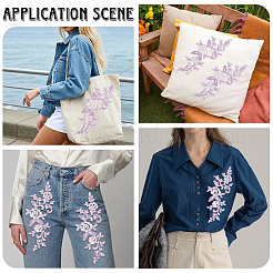 4 paio di applicazioni in pizzo ricamato con paillettes in poliestere&nbsp;DIY-GF0013-81A