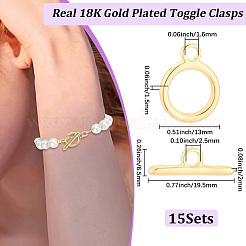 15 pz. fermagli ad anello in ottone&nbsp;KK-BBC0028-42