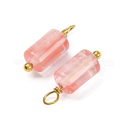 Kirschquarzglas-Säulenanhänger&nbsp;LS-STAS-H221-04G-03