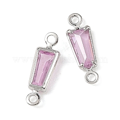 Breloques connecteurs trapézoïdaux en laiton pavé de zircone cubique shegrace&nbsp;XGRQ2O907-444B-P