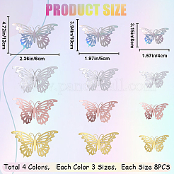 8 ensemble de 4 autocollants muraux miroirs pour animaux de compagnie de couleurs&nbsp;DIY-CP0009-15C