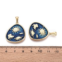 Anhänger aus Edelstahl 304 und Emaille&nbsp;STAS-T072-71A-G