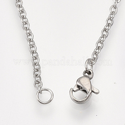 Collane con ciondolo in acciaio inossidabile 201 anti-ossidazione&nbsp;NJEW-T009-JN104-1-40
