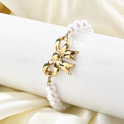 Ionenplattierung (IP) 304 Edelstahl-Gliederarmbänder für Frauen&nbsp;BJEW-P345-09G