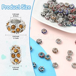 10 perlina europea in lega di strass&nbsp;CPDL-YW0001-02A