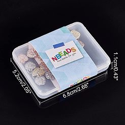 24 pz 3 colori ottone micro pavé di ciondoli con zirconi trasparenti&nbsp;KK-NB0001-41