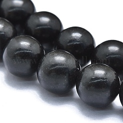 Natürliche Shungit Perlen Stränge&nbsp;G-M353-A04-10mm