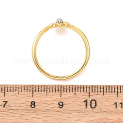 Offene Manschettenringe aus Messing mit Mikropavé und Zirkonia für Damen&nbsp;RJEW-C168-02G